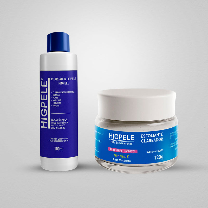 KIT Sérum Clareador + Esfoliante  - Limpa a Pele